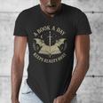 A Book A Day Keeps Reality Away Reading Escape Quote Men's V-Neck T-Shirt A Book A Day Keeps Reality Away Reading Escape Quote Men's V-Neck T-Shirt