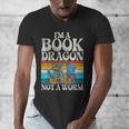 Im a Book Dragon Not a Worm Dragon Men's V-Neck T-Shirt Im a Book Dragon Not a Worm Dragon Men's V-Neck T-Shirt