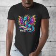 Book Dragon Reading Men's V-Neck T-Shirt
