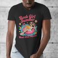 Book Girl Summer Beach Vacation Book Lover Men's V-Neck T-Shirt Book Girl Summer Beach Vacation Book Lover Men's V-Neck T-Shirt