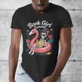 Book Girl Summer Skeleton Reading Books Lovers Beach Men's V-Neck T-Shirt Book Girl Summer Skeleton Reading Books Lovers Beach Men's V-Neck T-Shirt