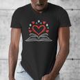 Book Heart Read Book Reading Librarian Men Women Kids Men's V-Neck T-Shirt