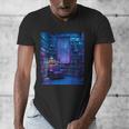 Book Library Bookshelf Armchair Window Pattern Print Men's V-Neck T-Shirt