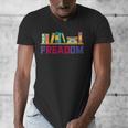 Book Lover Freedom Librarian Vintage Retro Reading Present Men's V-Neck T-Shirt Book Lover Freedom Librarian Vintage Retro Reading Present Men's V-Neck T-Shirt