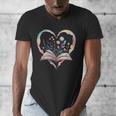 Book Lover Heart Shaped Reading Art Bookworm Men's V-Neck T-Shirt Book Lover Heart Shaped Reading Art Bookworm Men's V-Neck T-Shirt