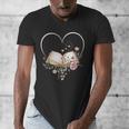 Book Lover Heart Shaped Reading Art Librarian Men's V-Neck T-Shirt Book Lover Heart Shaped Reading Art Librarian Men's V-Neck T-Shirt