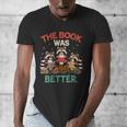 Book Lover Racoon Reading Bookish The Book Was Better Men's V-Neck T-Shirt Book Lover Racoon Reading Bookish The Book Was Better Men's V-Neck T-Shirt