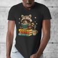 Book Lover Racoon Reading Bookish Library Read Books Be Kind Men's V-Neck T-Shirt