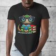 Book Lover Reading Iguana Men's V-Neck T-Shirt