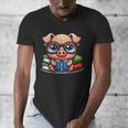 Book Lover Reading Pig Men's V-Neck T-Shirt