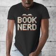 Book Nerd Retro Pixel Reading Librarian Aesthetic Men's V-Neck T-Shirt