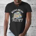 Book Are My Therapy Aesthetic Bookish Reading Men's V-Neck T-Shirt