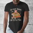 Book Reading Kafee Librarian Vele Books And Little Time Men's V-Neck T-Shirt