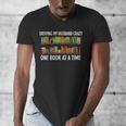 Bookcase Driving My Husband Crazy One Book At A Time Men's V-Neck T-Shirt Bookcase Driving My Husband Crazy One Book At A Time Men's V-Neck T-Shirt
