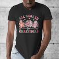 All Booked For Christmas Book Coffee Latte Gingerbread Men's V-Neck T-Shirt All Booked For Christmas Book Coffee Latte Gingerbread Men's V-Neck T-Shirt
