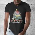 All Booked For Christmas Book Tree Lights Christmas Library Men's V-Neck T-Shirt All Booked For Christmas Book Tree Lights Christmas Library Men's V-Neck T-Shirt