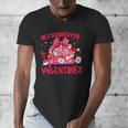 All Booked For Valentines Coquette Bow Book Valentine Day Men's V-Neck T-Shirt