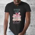 Bookish Babes Club Cute Pink Book Stack With Bow Men's V-Neck T-Shirt Bookish Babes Club Cute Pink Book Stack With Bow Men's V-Neck T-Shirt