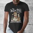 Bookish Christmas North Pole Book Club Snowman Book Worm Men's V-Neck T-Shirt Bookish Christmas North Pole Book Club Snowman Book Worm Men's V-Neck T-Shirt