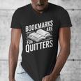 Bookmarks Quote Library Book Reader Men's V-Neck T-Shirt