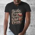 Books Cozy Nooks Hot Cocoa Winter Reading Warmth Comfort Men's V-Neck T-Shirt