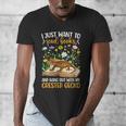 Books And Crested Gecko Owner Crestie Lover Men's V-Neck T-Shirt