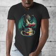Books Dragon Reading Book Lover Men's V-Neck T-Shirt
