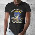 Books Are My Greatest Treasure Kawaii Dragon Reading Books Men's V-Neck T-Shirt Books Are My Greatest Treasure Kawaii Dragon Reading Books Men's V-Neck T-Shirt