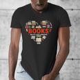 Books Heart Valentines Day Books Are My Love Language Men's V-Neck T-Shirt