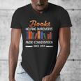 Books Helping Introverts Avoid Conversation Book Reading Men's V-Neck T-Shirt Books Helping Introverts Avoid Conversation Book Reading Men's V-Neck T-Shirt