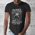 Books Helping Introverts Avoid Conversations Since 1454 Men's V-Neck T-Shirt