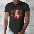 Books Are My Love Language Cupid Reading Book Valentines Day Men's V-Neck T-Shirt