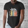 Books Lover Cute Sleepy Cat Relax Reading Vibe Men's V-Neck T-Shirt