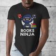 Books Ninja Read Reading Librarian Book Toddler Boys Kids Men's V-Neck T-Shirt Books Ninja Read Reading Librarian Book Toddler Boys Kids Men's V-Neck T-Shirt