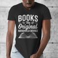 Books The Original Handheld Device Book Reading Men's V-Neck T-Shirt Books The Original Handheld Device Book Reading Men's V-Neck T-Shirt