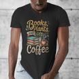 Books Plants And Coffee Growing Plant Gardening Planting Men's V-Neck T-Shirt