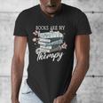Books Are My Therapy Summer Reading Book Lovers Men's V-Neck T-Shirt
