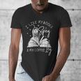 I Like My Books Spicy And My Coffee ICY Men's V-Neck T-Shirt I Like My Books Spicy And My Coffee ICY Men's V-Neck T-Shirt