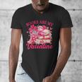 Books Are My Valentine Book Lover Heart Matching Party Men's V-Neck T-Shirt