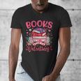 Books Are My Valentine Coquette Bow Book Flower Girl Women Men's V-Neck T-Shirt