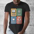Books Yarn Coffee Repeat Crocheting Men's V-Neck T-Shirt Books Yarn Coffee Repeat Crocheting Men's V-Neck T-Shirt