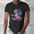 Bookworm Book Lover Women Girls Dragon Reading Men's V-Neck T-Shirt Bookworm Book Lover Women Girls Dragon Reading Men's V-Neck T-Shirt