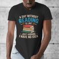 Bookworm A Day Without Reading Is Like Cute Reading Books Men's V-Neck T-Shirt Bookworm A Day Without Reading Is Like Cute Reading Books Men's V-Neck T-Shirt