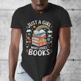 Bookworm Just A Girl Who Loves Books Men's V-Neck T-Shirt Bookworm Just A Girl Who Loves Books Men's V-Neck T-Shirt