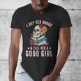 I Buy Her Books Call Her A Good Girl Book Lover Skull Men's V-Neck T-Shirt