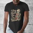 I Buy Books Like I'm Immortal Reader Meme Graphic Men's V-Neck T-Shirt