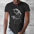 Cat Holds Book Writing Animal Print Motif Drawing Art Cat Men's V-Neck T-Shirt