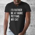 Cat Owner Introvert Stay Home Rather Pet Cat Men's V-Neck T-Shirt Cat Owner Introvert Stay Home Rather Pet Cat Men's V-Neck T-Shirt