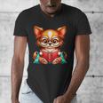 Chihuahua Reading a Book Dog Men's V-Neck T-Shirt Chihuahua Reading a Book Dog Men's V-Neck T-Shirt