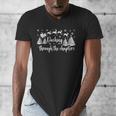 Christmas Book Lover Santa Dashing Through One More Chapter Men's V-Neck T-Shirt Christmas Book Lover Santa Dashing Through One More Chapter Men's V-Neck T-Shirt
